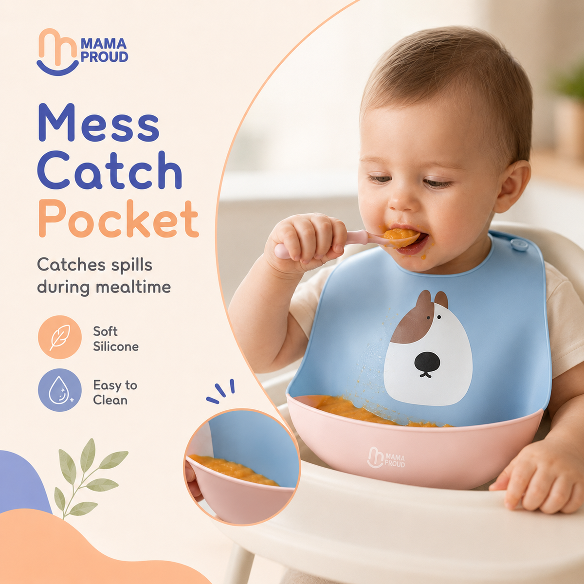 100% Silicone Bib - BPA Free