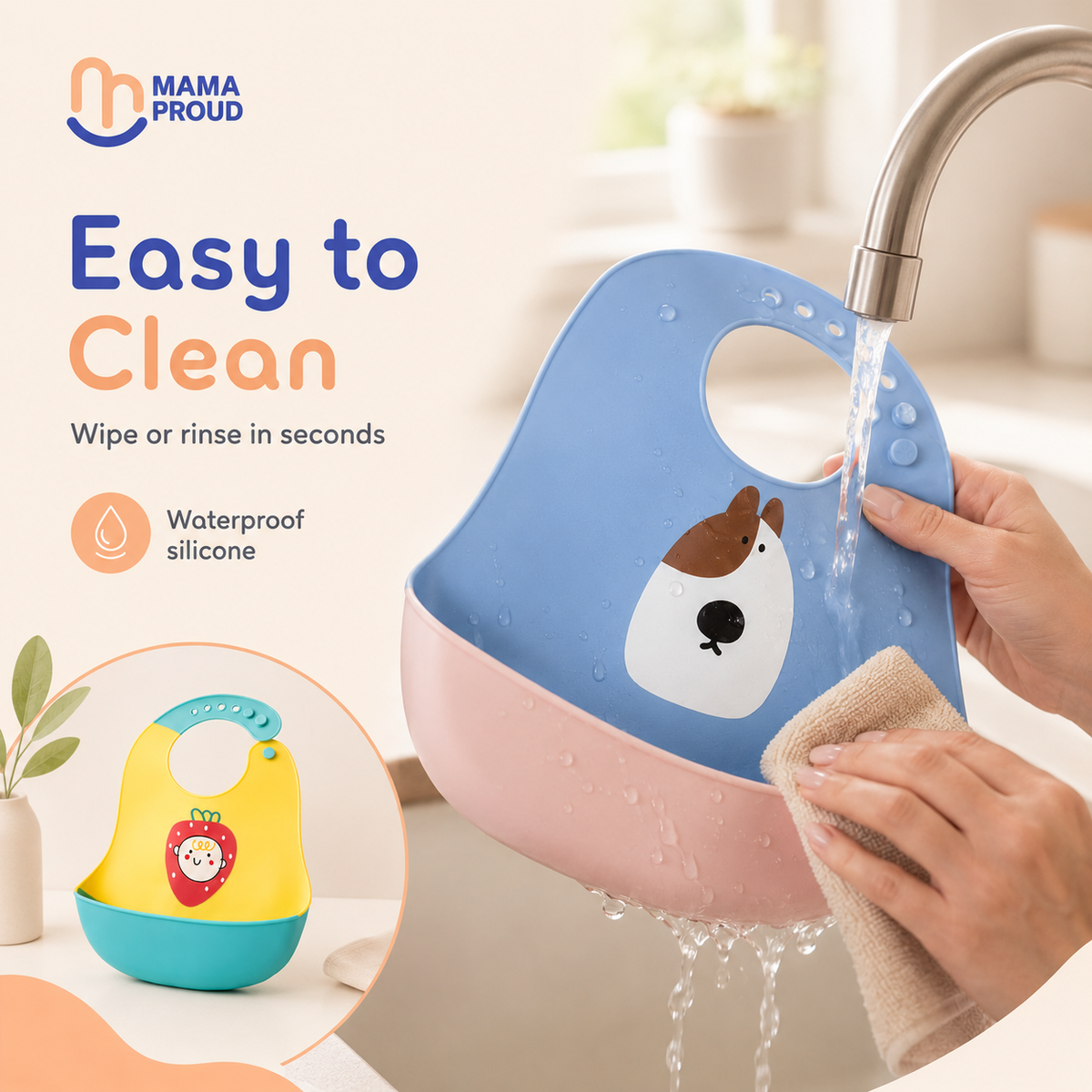 100% Silicone Bib - BPA Free