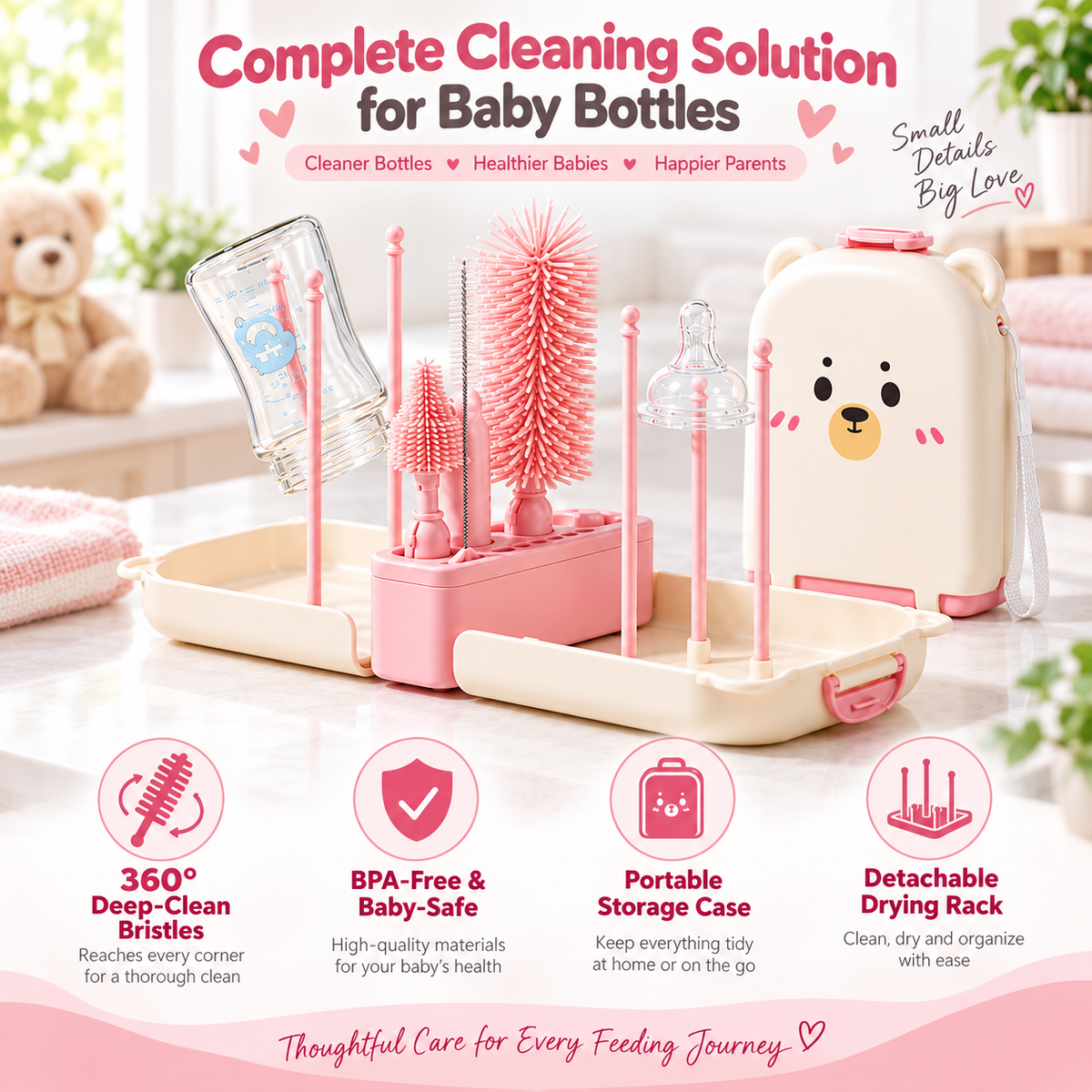 Bottle Cleaning Brush Set