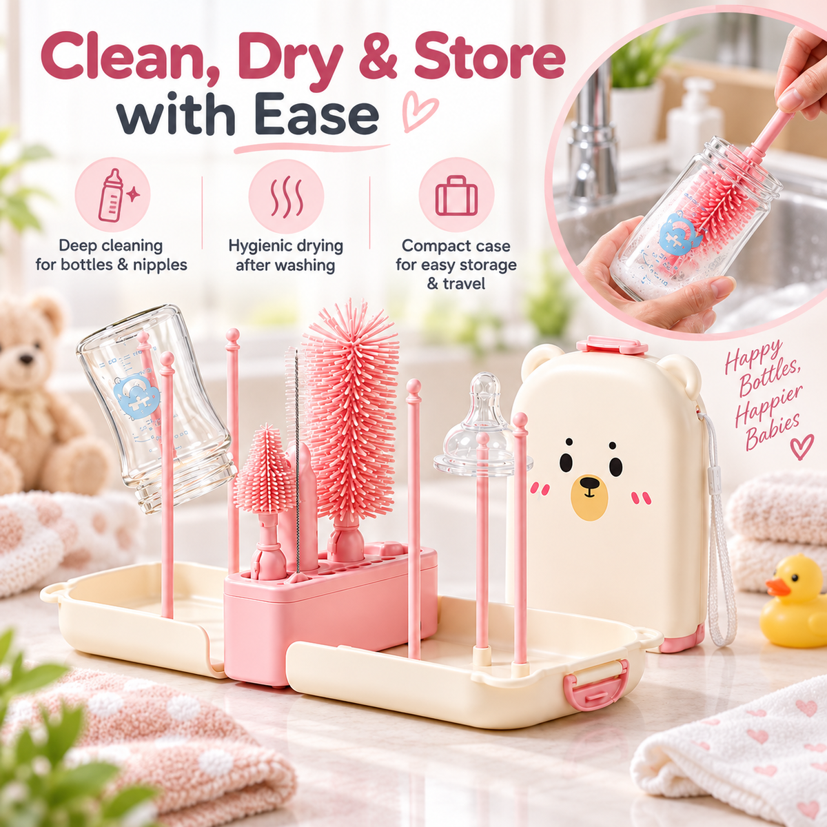 Bottle Cleaning Brush Set