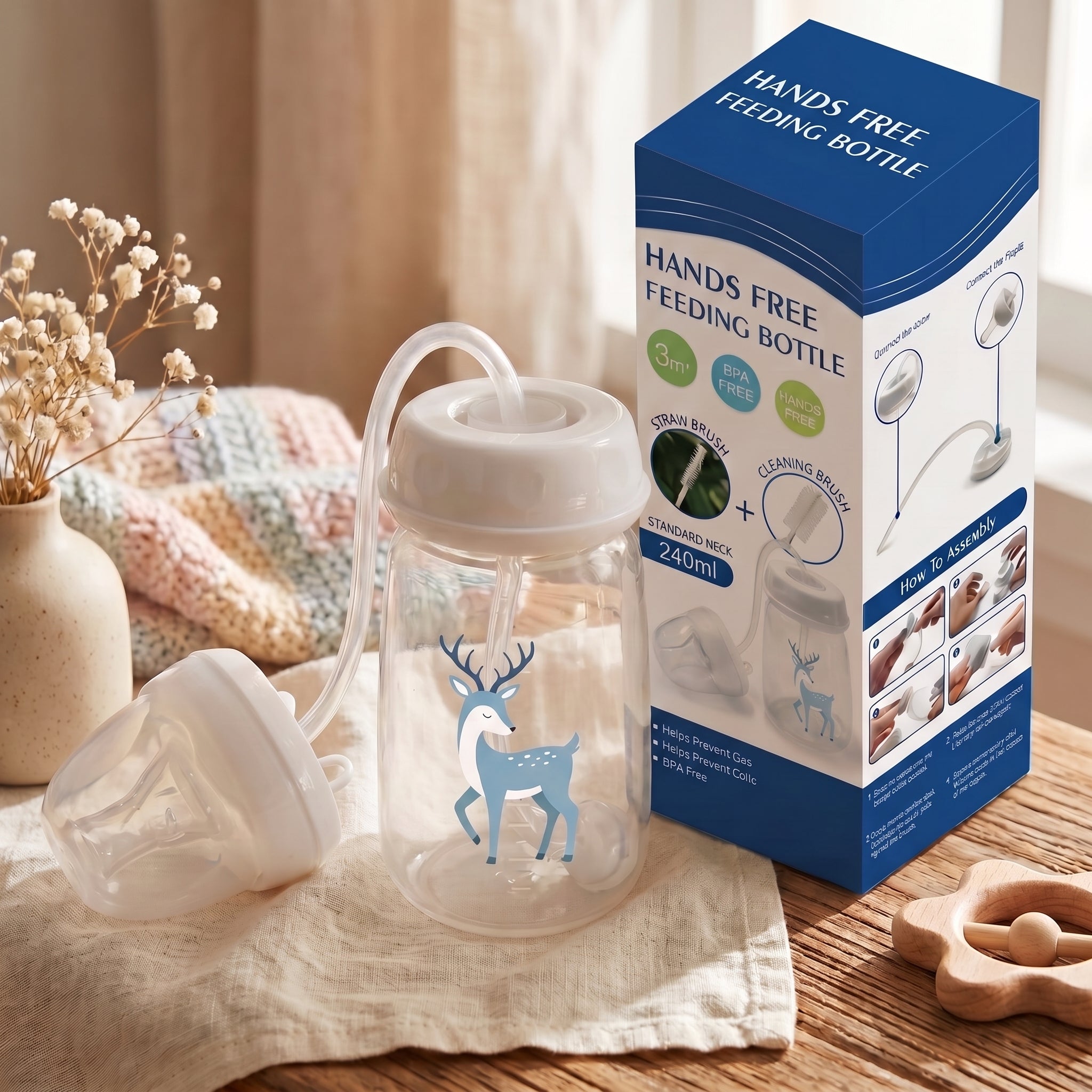 Hands Free Feeding Bottle