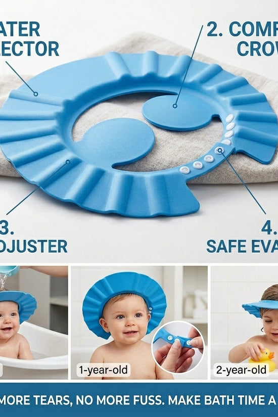 Baby Bathing Cap-Protect Eye & Ear