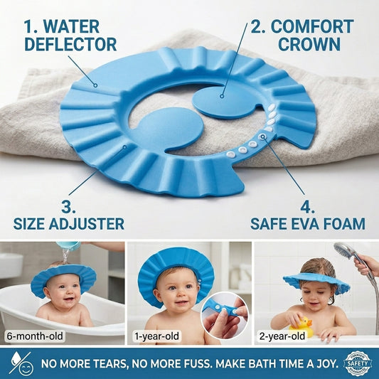 Baby Bathing Cap-Protect Eye & Ear