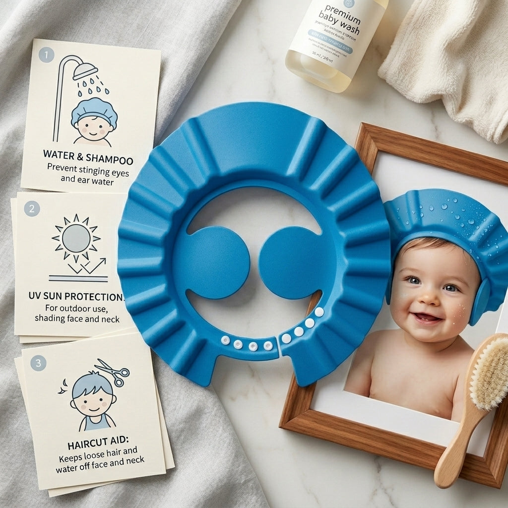 Baby Bathing Cap-Protect Eye & Ear
