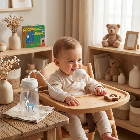 Hands Free Feeding Bottle